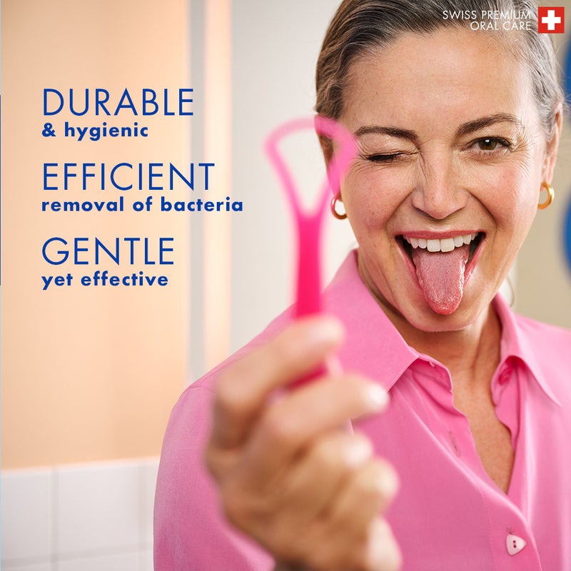CURAPROX Double-Bladed Tongue Cleaner | Gently Removes Bacteria for Fresher Breath & Improved Oral Hygiene - Image 3